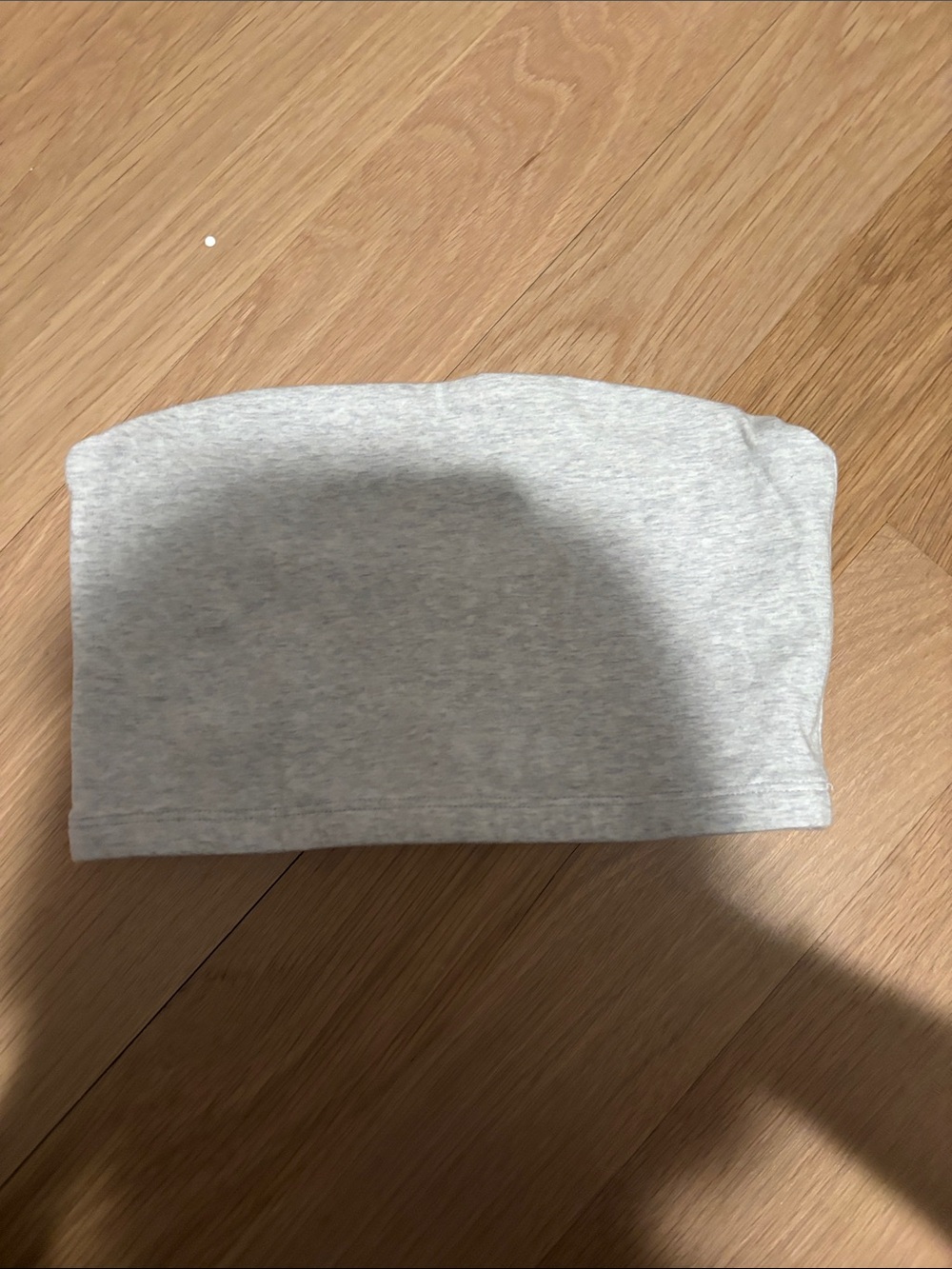 Aritzia Light Gray Strapless Crop Top